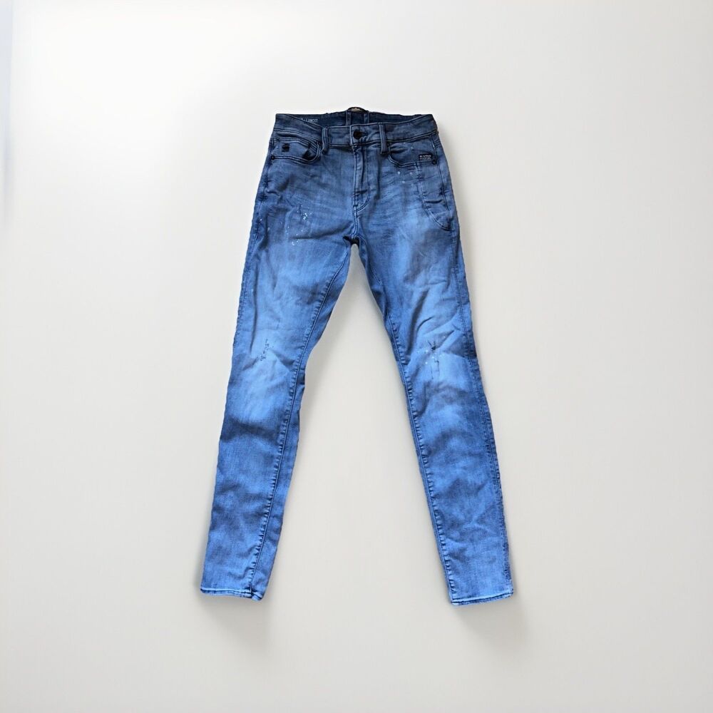 G-Star RAW Lancet Skinny Denim Jeans Mens Size 30x34  Washed Blue
